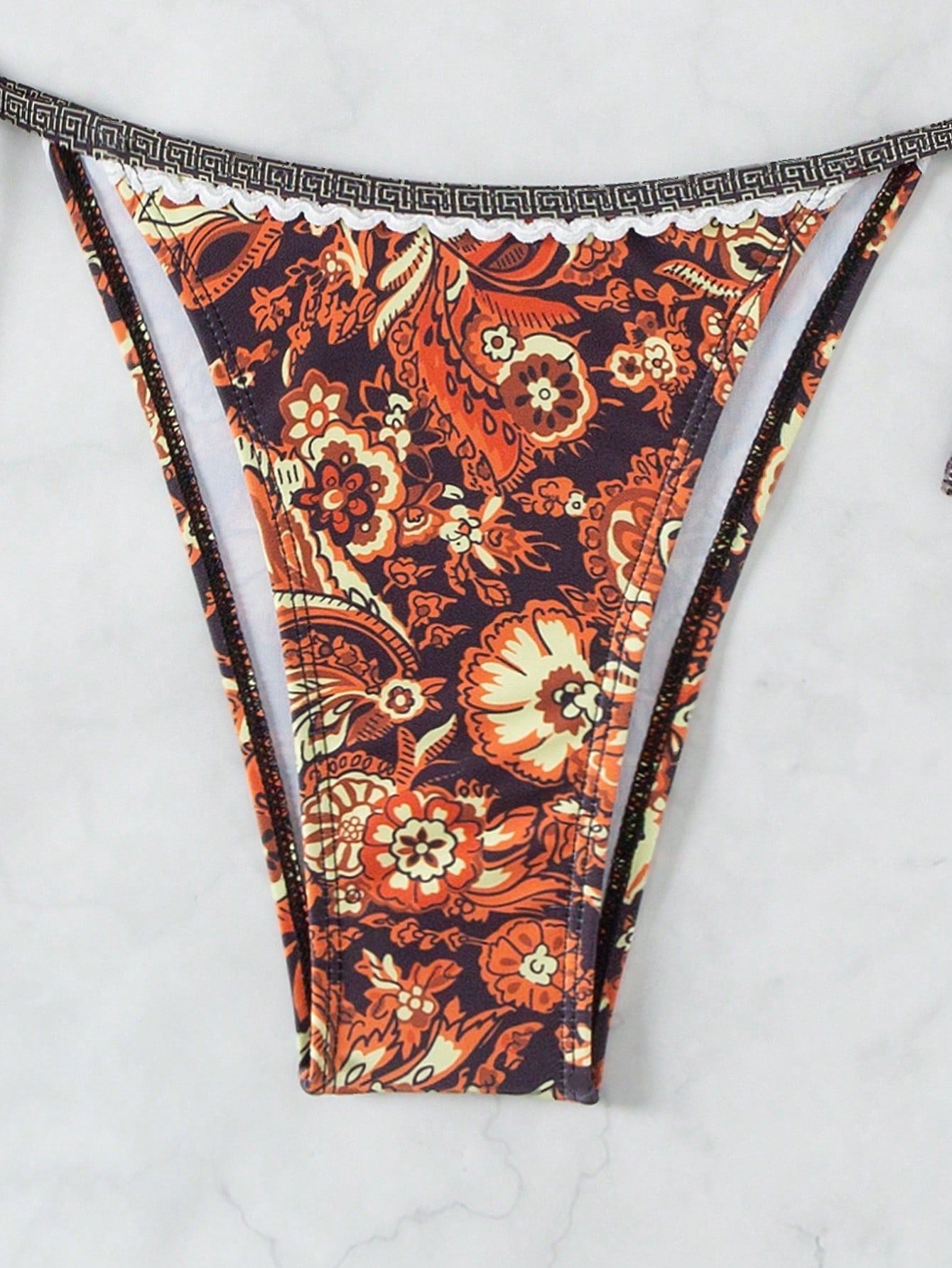 Santorini Sunset Bikini Set – Boho Burnt Floral