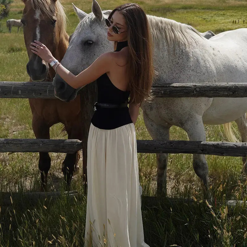 VELISSIA™ | Halter Maxi Dress – Wild Elegance