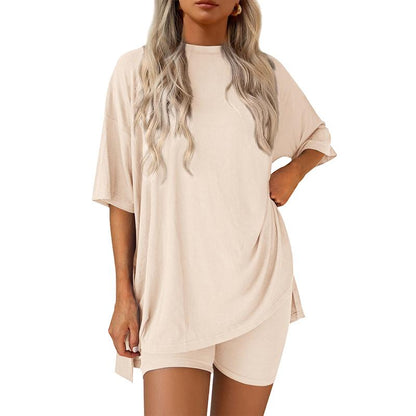 Lounge Set - Long Shirt + Biker shorts - Comfy wear