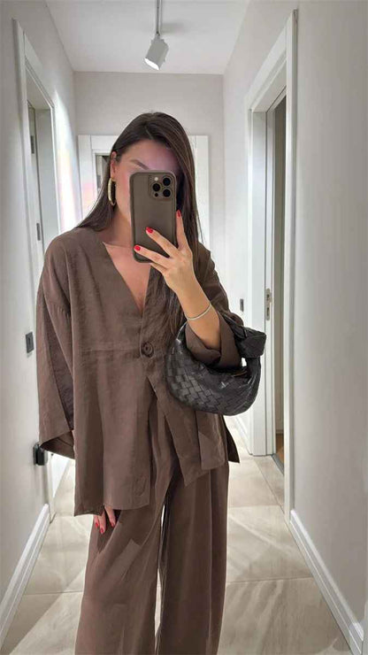 Modern Muse Linen Set – Effortless Elegance