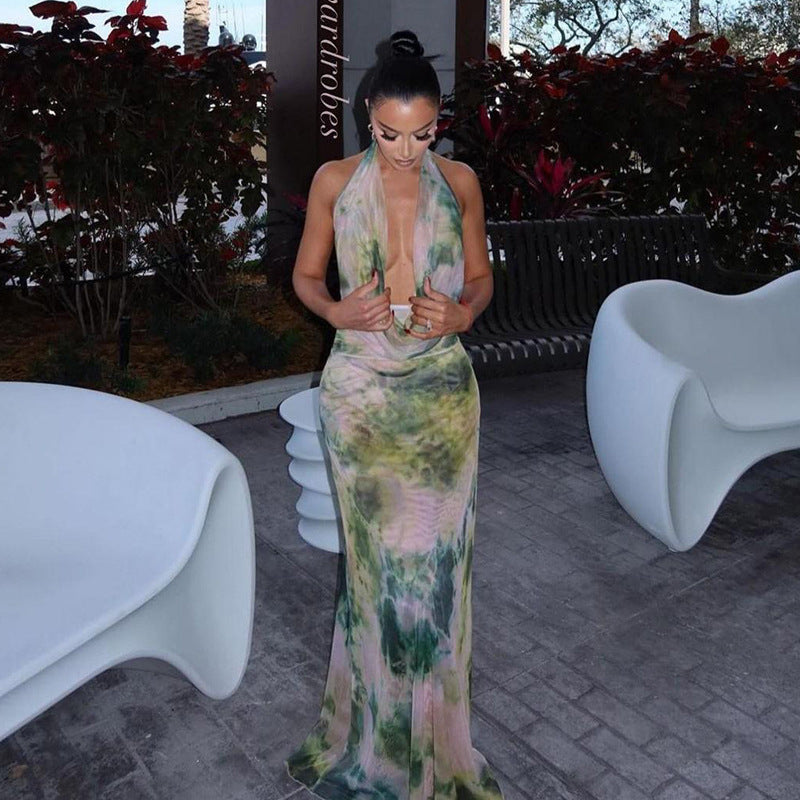 Eclat™ | Robe longue fluide imprimée – Élégance bohème et fraîcheur estivale.