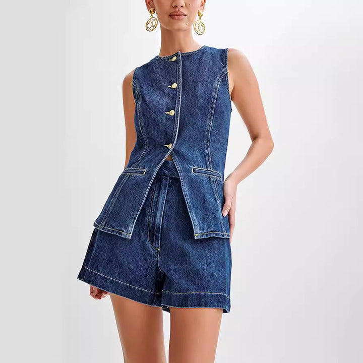 Eclat™ | Ensemble 2 pièces en jean – Look urbain et structuré
