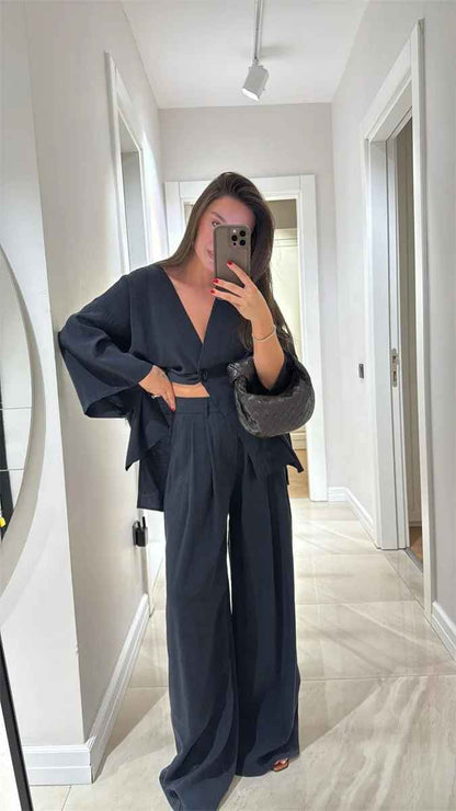 Modern Muse Linen Set – Effortless Elegance