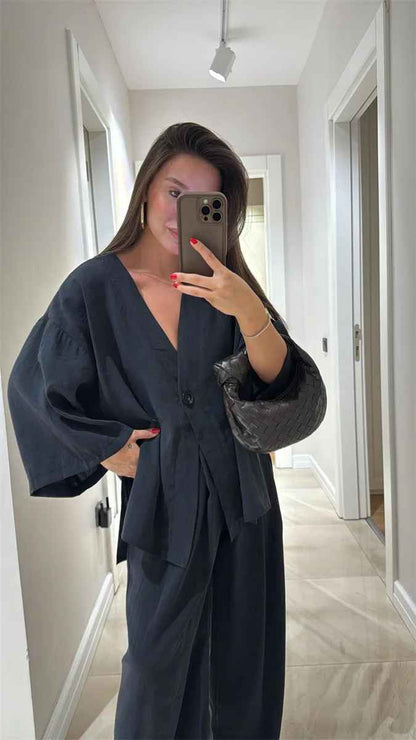 Modern Muse Linen Set – Effortless Elegance