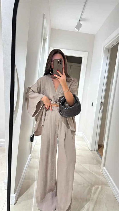 Modern Muse Linen Set – Effortless Elegance