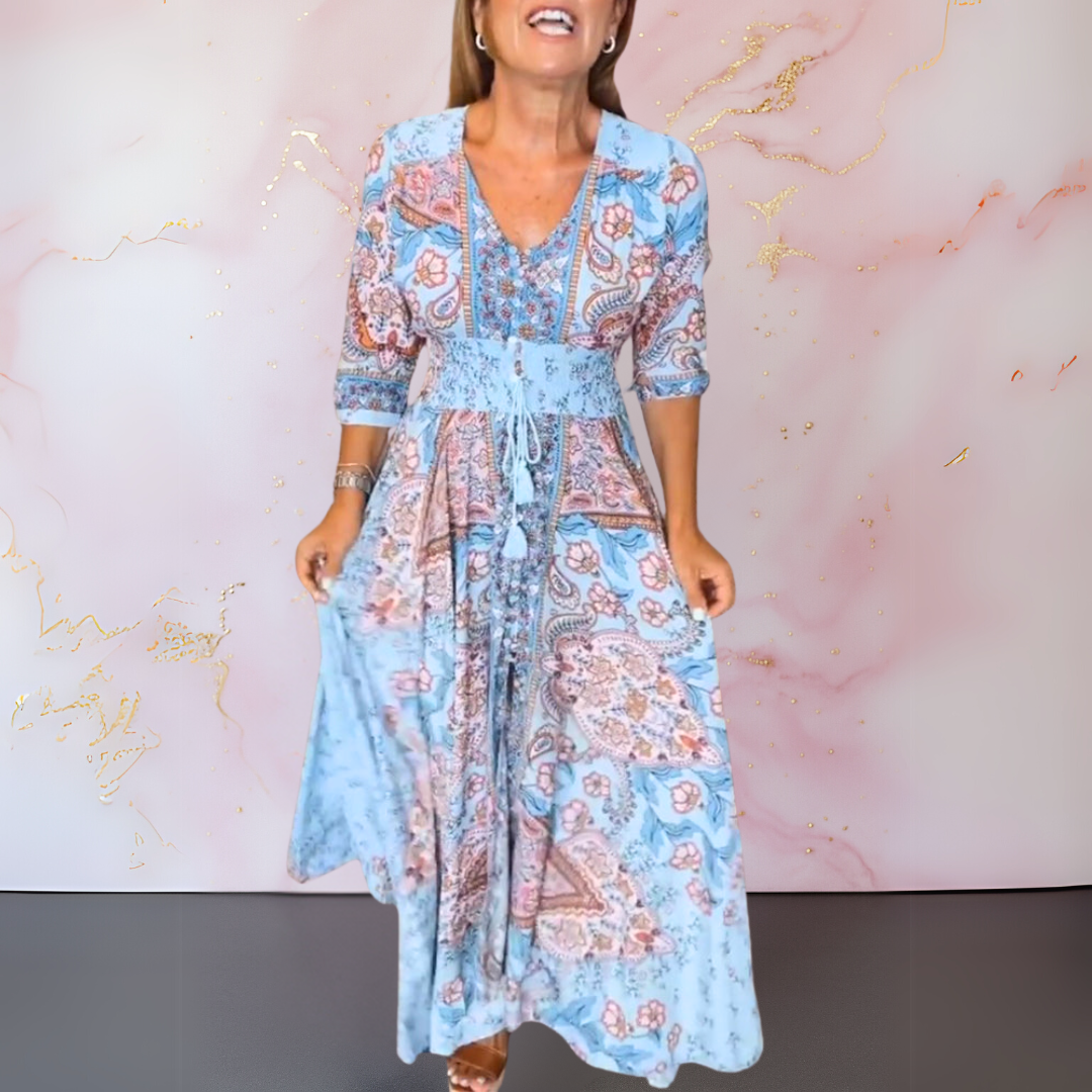 Marga™ | Elegant Summer Dress with V-Neck