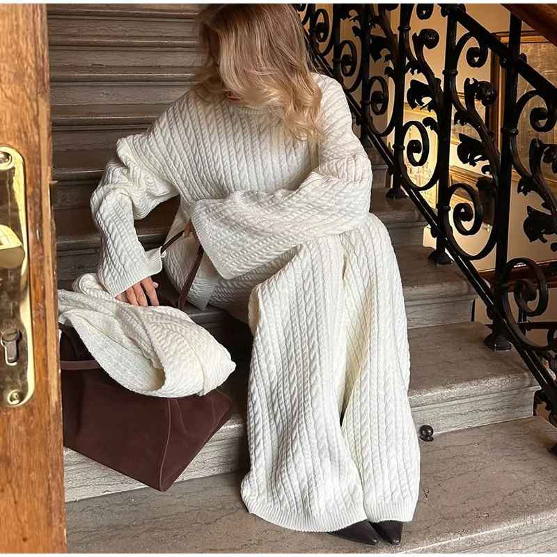 Ensemble Hiver 3 Pièces Élégance ( Écharpe • Pull • Pantalon)