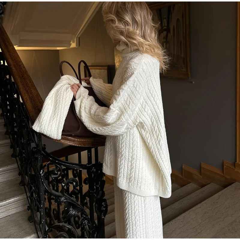 Ensemble Hiver 3 Pièces Élégance ( Écharpe • Pull • Pantalon)