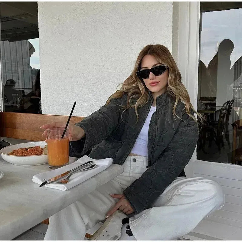 Éclat™ – Veste Matelassée en Coton – Confort & Élégance Décontractée