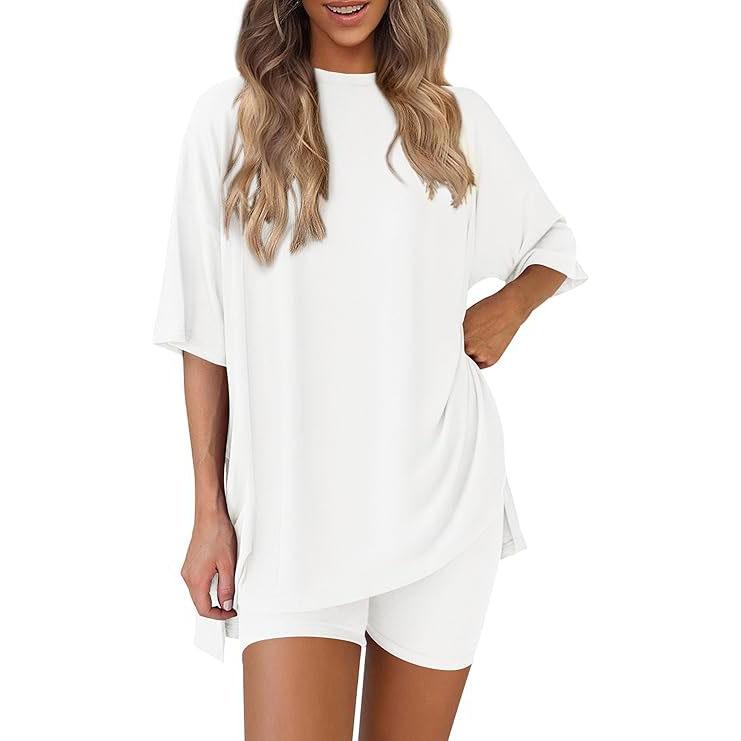 Lounge Set - Long Shirt + Biker shorts - Comfy wear