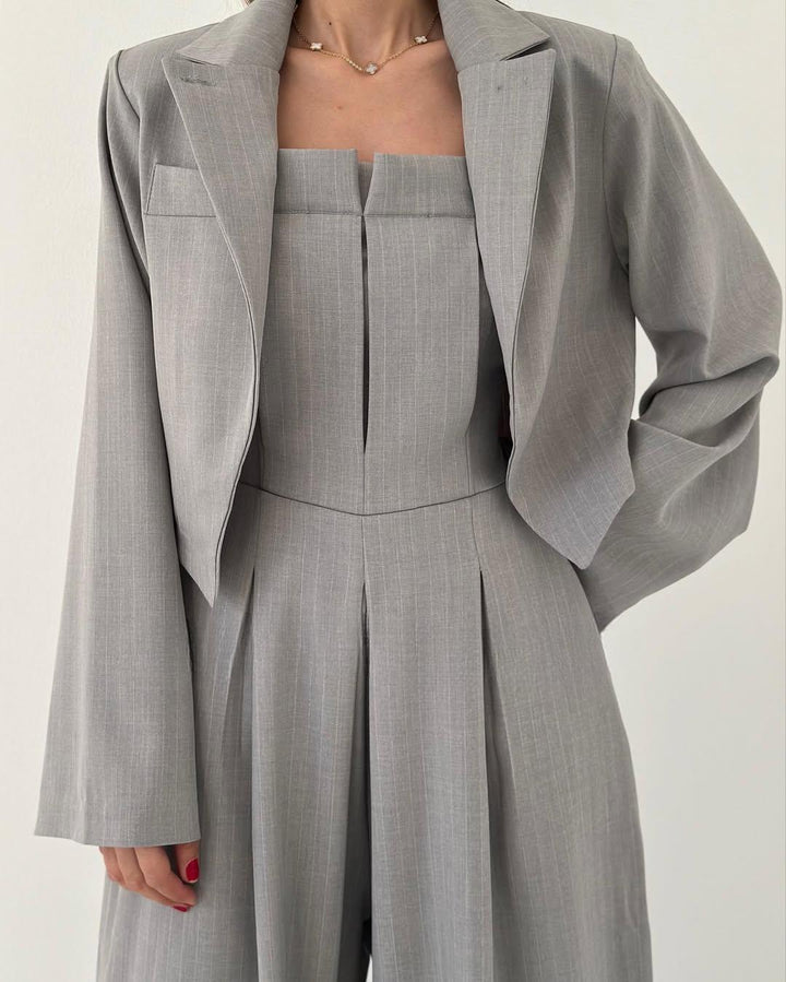 Eclat™ -Ensemble Femme Bustier + Veste – Style Élégant & Tendance