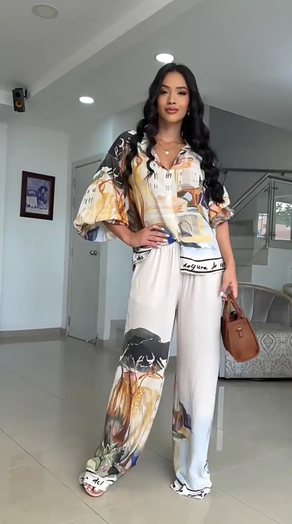 Eclat™ | Ensemble Satin Art & Élégance – Coupe large et tissu fluide