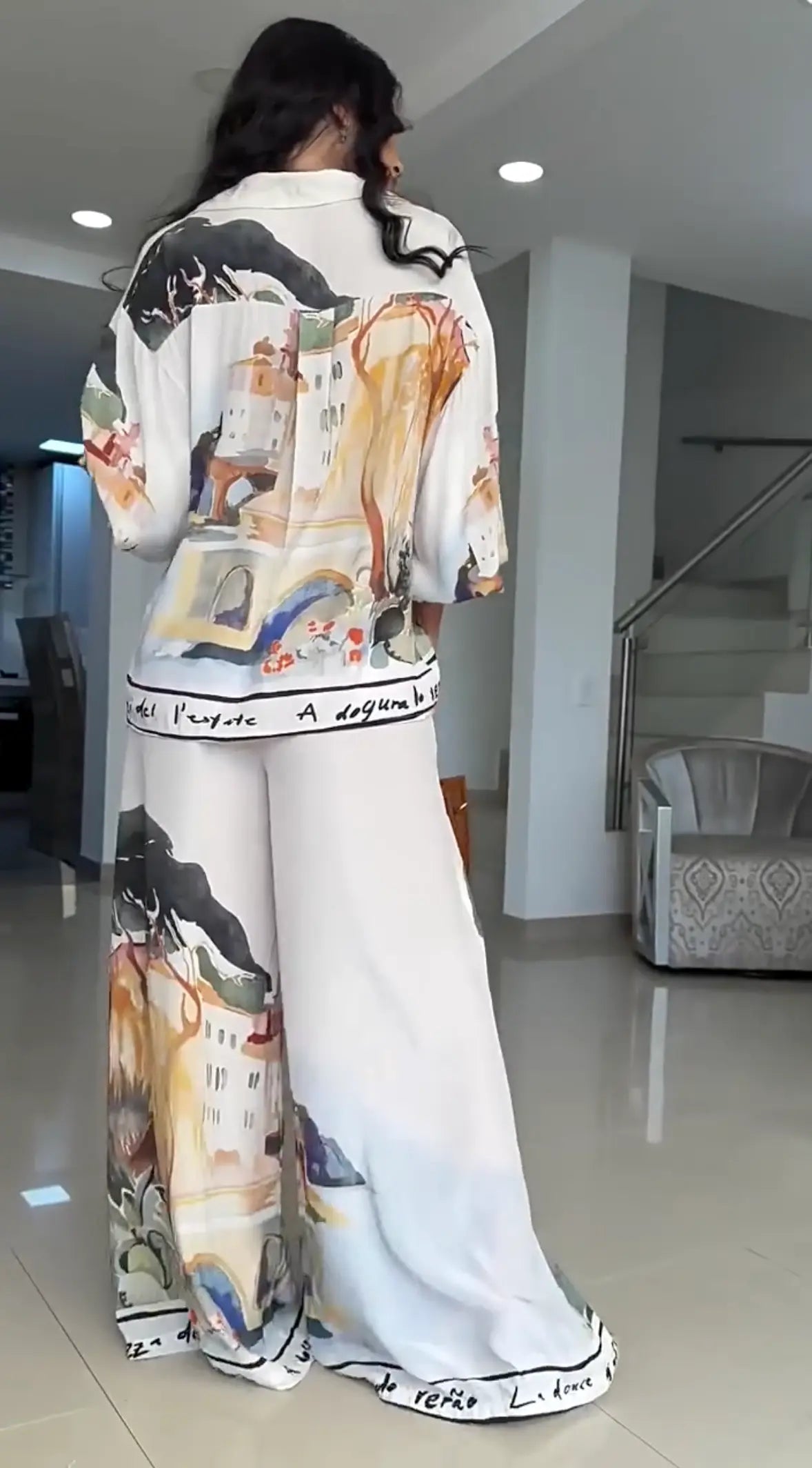 Eclat™ | Ensemble Satin Art & Élégance – Coupe large et tissu fluide