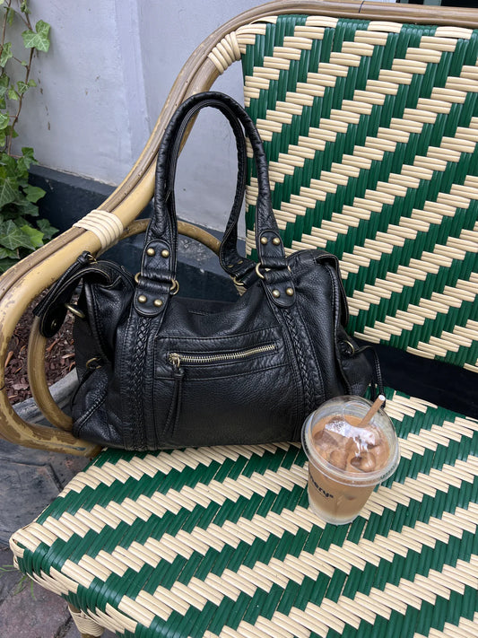 Saga – Sac Épaule Élégant avec Détails Dorés