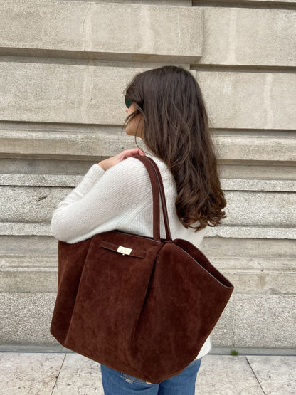 Sac Lily – Élégant sac bandoulière brun avec détails dorés