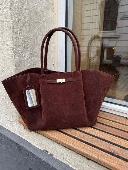 Sac Lily – Élégant sac bandoulière brun avec détails dorés