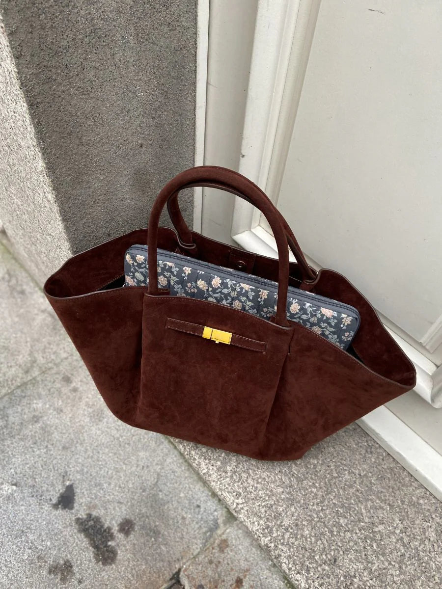 Sac Lily – Élégant sac bandoulière brun avec détails dorés