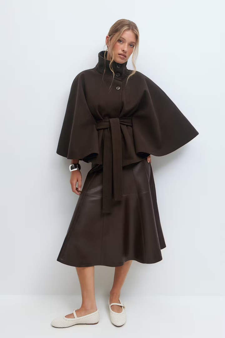 Gianna | Manteau ceinture de cape