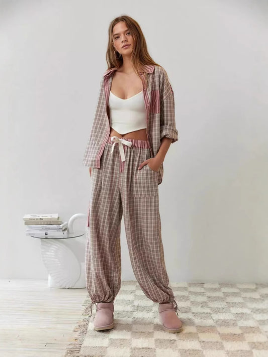 Ensemble Pyjama Élégance Décontractée – Confort & Style
