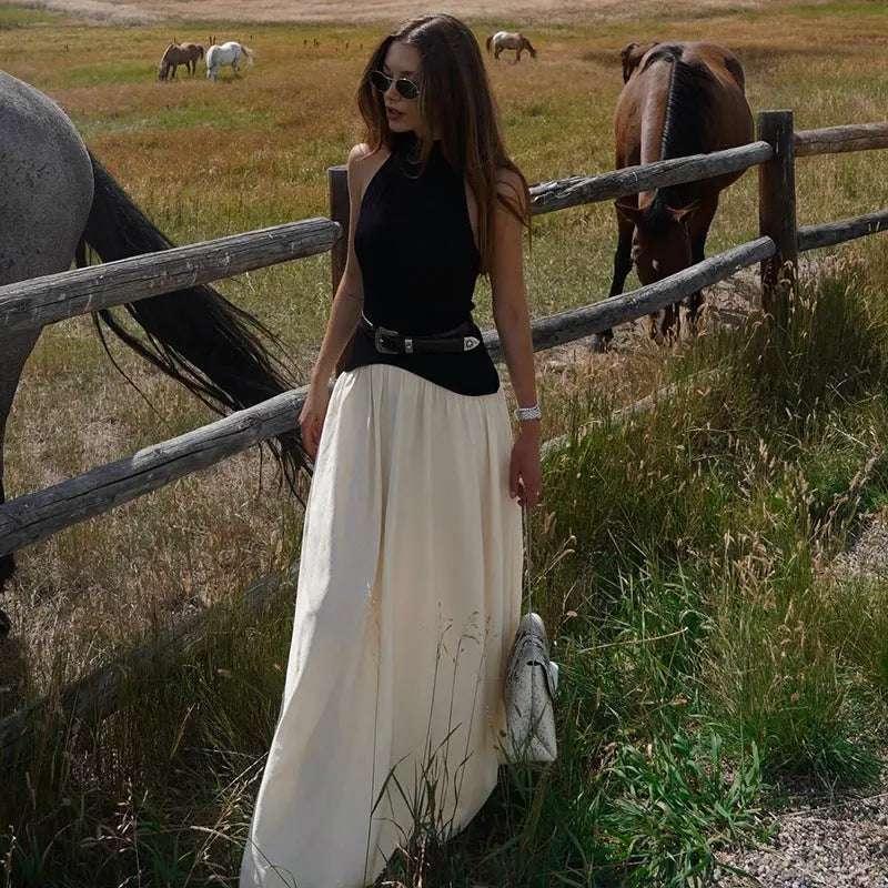 VELISSIA™ | Halter Maxi Dress – Wild Elegance