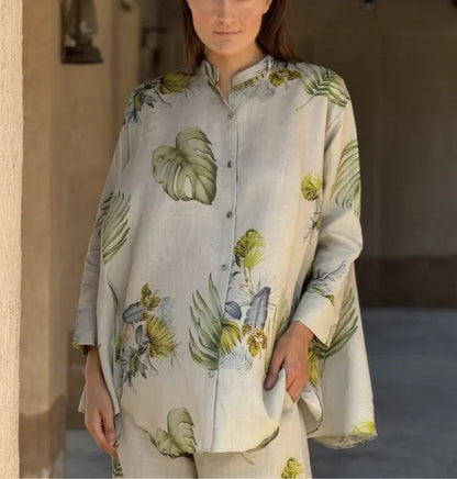 Eclat™ | Ensemble fluide à imprimé botanique – Élégance naturelle et confort estival