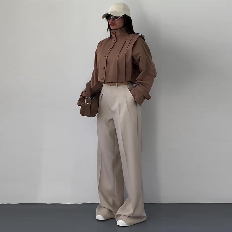 Ensemble Élégance Tailor – Top Structuré & Pantalon Large