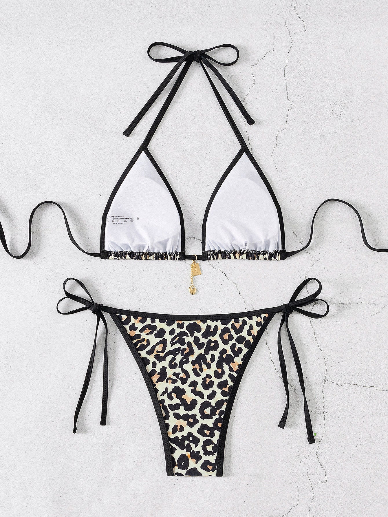 Leopard Charm Triangle Bikini Set