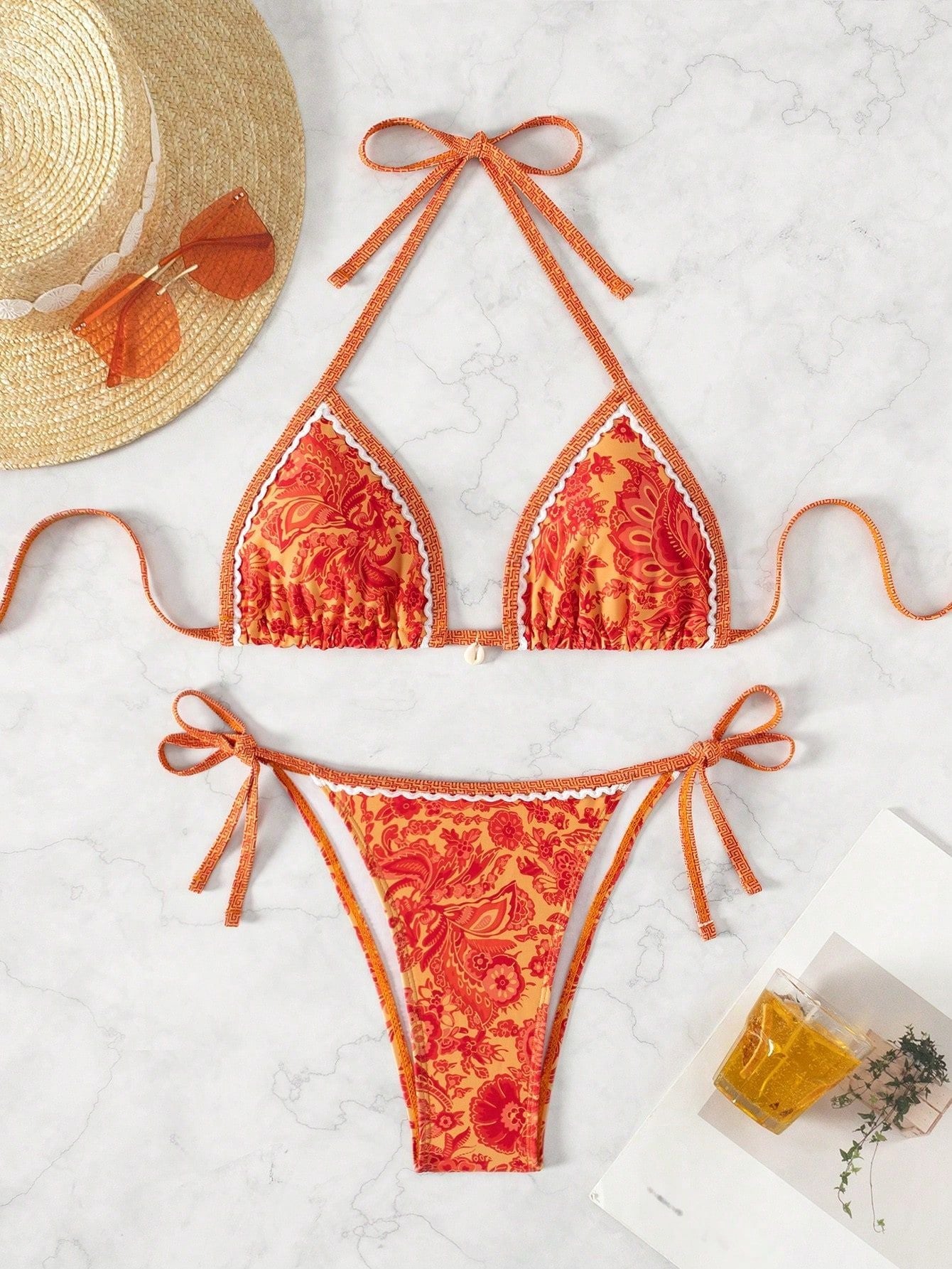 Santorini Bloom Bikini – Sunset Edition
