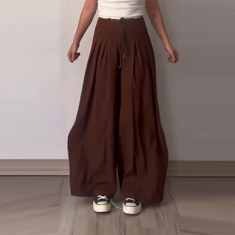 Women's High-Waisted Wide-Leg Linen Pants – Lightweight, Flowy & Breathable