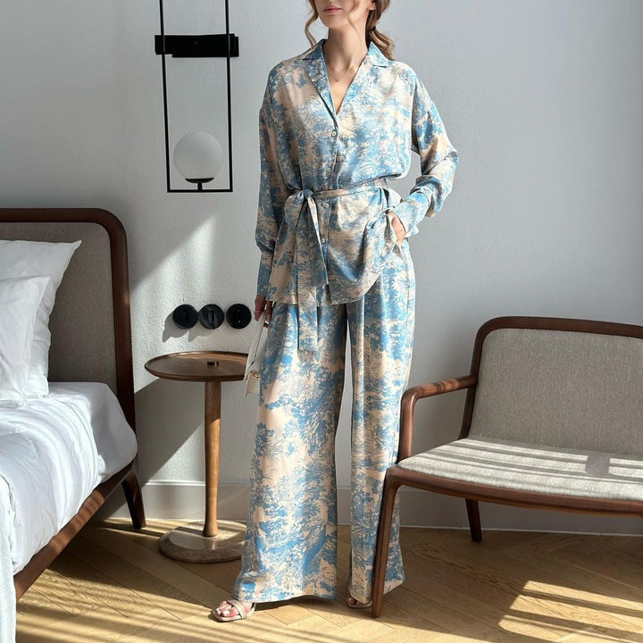 ÉCLAT™ | Ensemble Élégance Pastel – Bleu Doux & Harmonie Satinée