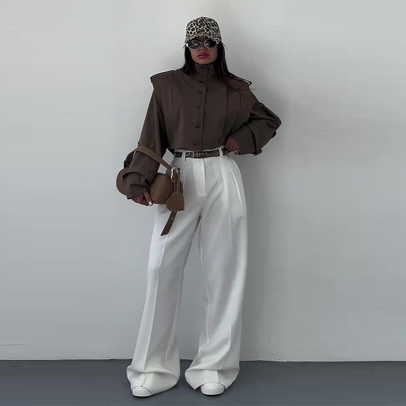 Ensemble Élégance Tailor – Top Structuré & Pantalon Large