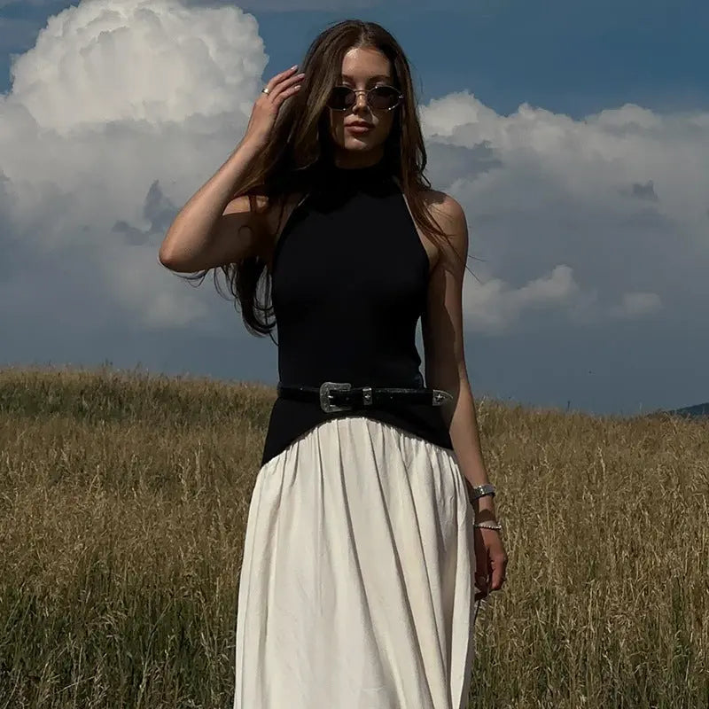 VELISSIA™ | Halter Maxi Dress – Wild Elegance