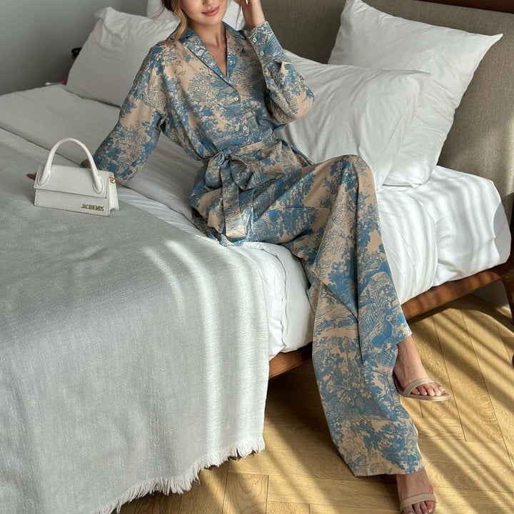 ÉCLAT™ | Ensemble Élégance Pastel – Bleu Doux & Harmonie Satinée