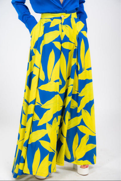 Eclat™ | Ensemble Tropical Électrique – Contraste Bleu Audacieux & Jaune Vibrant