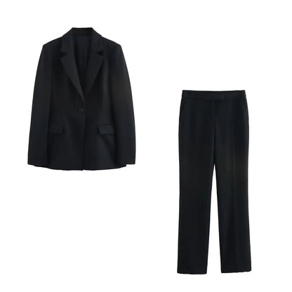 Contoura™ Tailored Power Suit – Elegant 2-Piece Blazer & Trousers Set