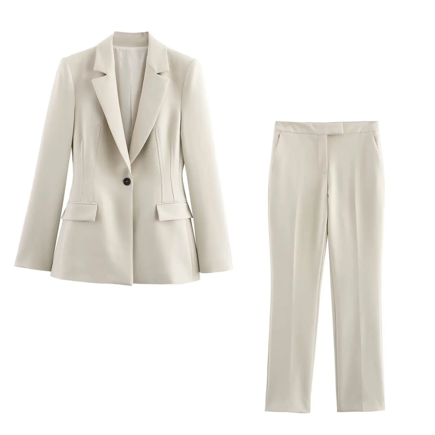 Contoura™ Tailored Power Suit – Elegant 2-Piece Blazer & Trousers Set