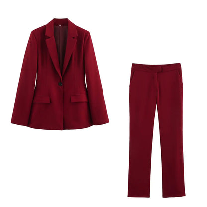 Contoura™ Tailored Power Suit – Elegant 2-Piece Blazer & Trousers Set