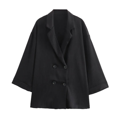 Relaxed Elegance 2-Piece Suit – Oversized Blazer & Wide-Leg Pants