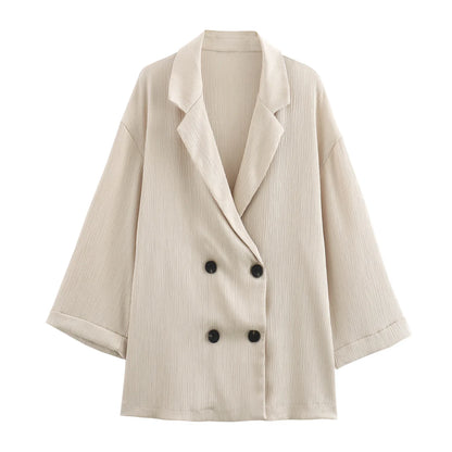 Relaxed Elegance 2-Piece Suit – Oversized Blazer & Wide-Leg Pants