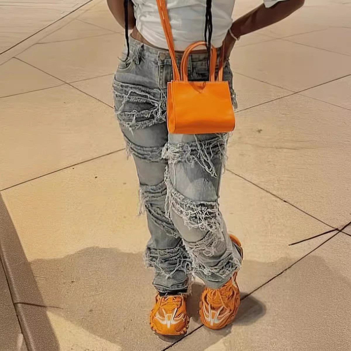 Eclat™ | Jean femme effet usé – Coupe slim et style urbain