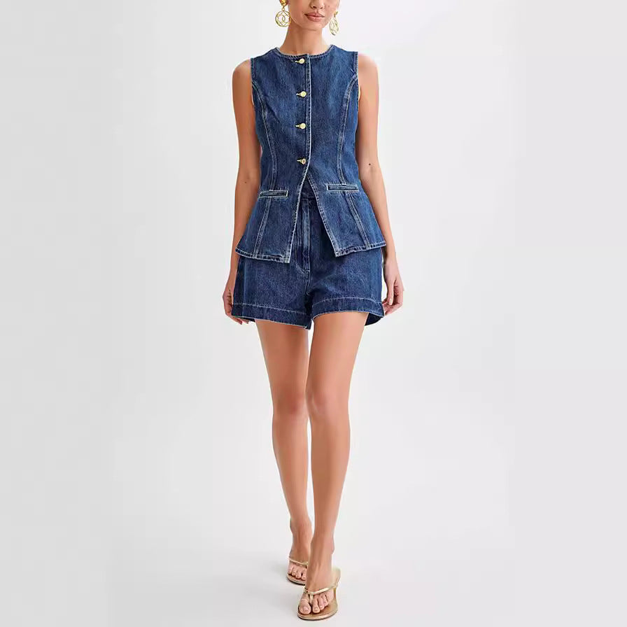 Eclat™ | Ensemble 2 pièces en jean – Look urbain et structuré