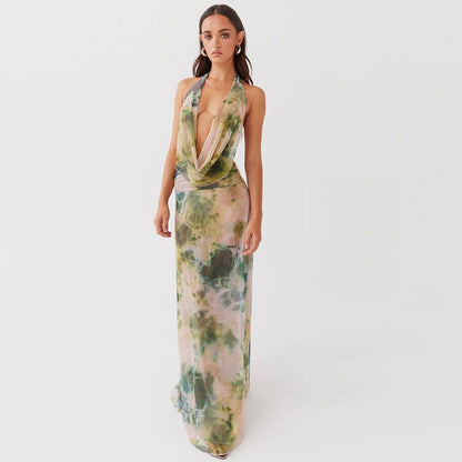 Eclat™ | Robe longue fluide imprimée – Élégance bohème et fraîcheur estivale.