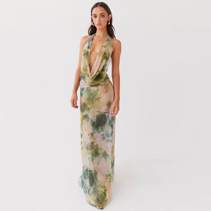 Eclat™ | Robe longue fluide imprimée – Élégance bohème et fraîcheur estivale.