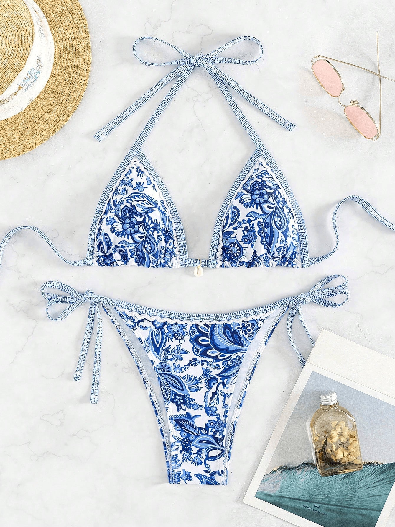 Santorini Bloom Bikini Set