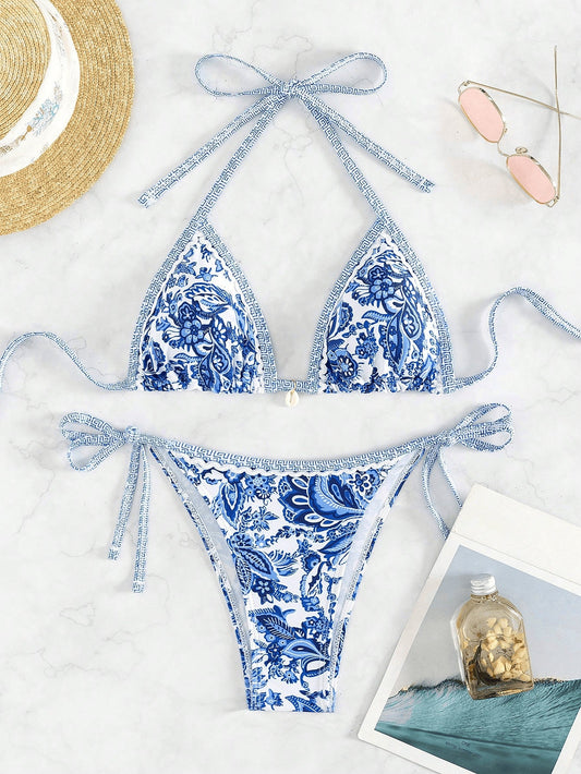 Santorini Bloom Bikini Set