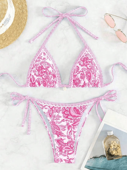 Santorini Bloom Bikini – Rosé Edition
