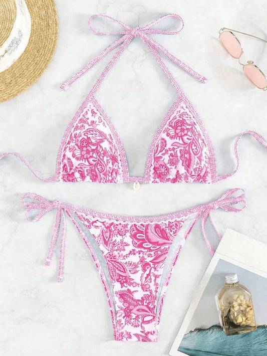 Santorini Bloom Bikini – Rosé Edition