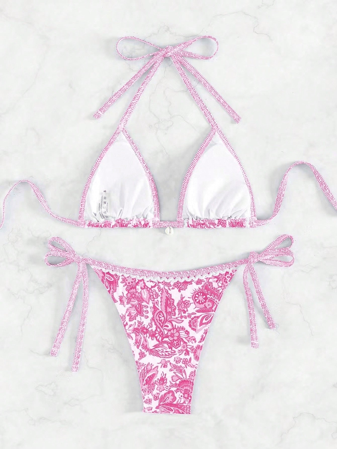 Santorini Bloom Bikini – Rosé Edition