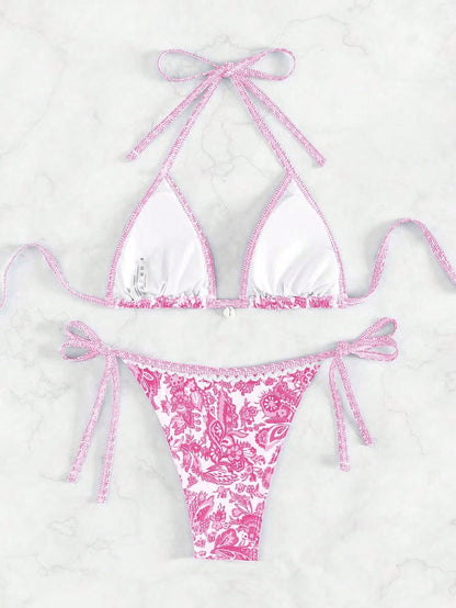 Santorini Bloom Bikini – Rosé Edition